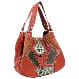 Silverake Western Bag Rhinestone Cross Patchwork